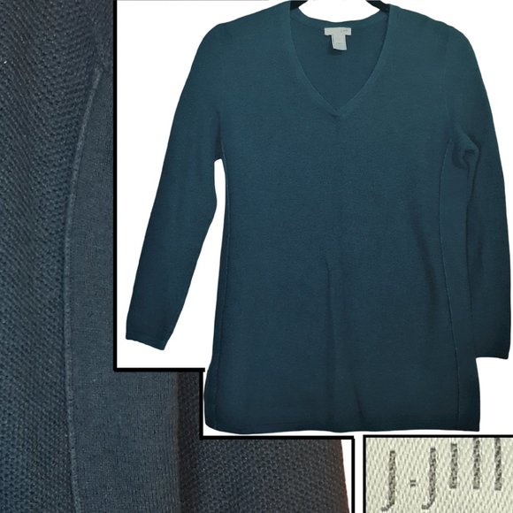 J. Jill Sweaters - "DK PEACOCK" ...silk, wool blend sweater
